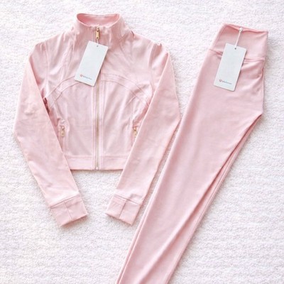 Pink Lululemon Define Jacket & Leggings Set Women's Size 6