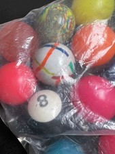 Vintage lot of Large Bouncy Balls Sealed NEW multi color 2  wide Made In Taiwan