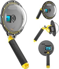 TELESIN Waterproof Dome Port for DJI Action 5 Pro 4 3 Camera Underwater Housing