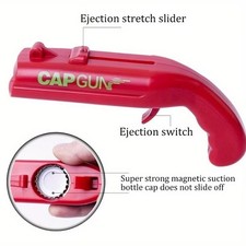 Beer Bottle Opener Cap Gun, Bottle Top Gun Beer Opener,Funny Cap Gun Bottle