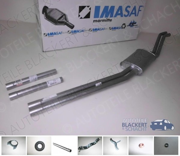 Imasaf Auspuff Mitteltopf für Mercedes S-Klasse 280 SEL/300 SEL 3.5 W108/W109-image