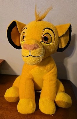 Disney The Lion King Stuffed Plush Animal Simba 11 in Tall Sitting Fabric eyes