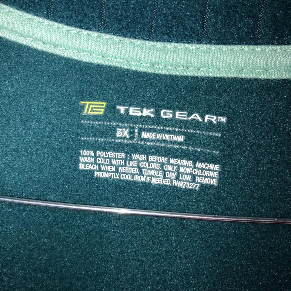 TEK GEAR SIZE 3X Teal Soft stretch zip up - Image 4 of 4