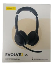 Jabra Evolve2 55 Stereo Wireless Headset w Noise Cancellation & AirComfort Tech