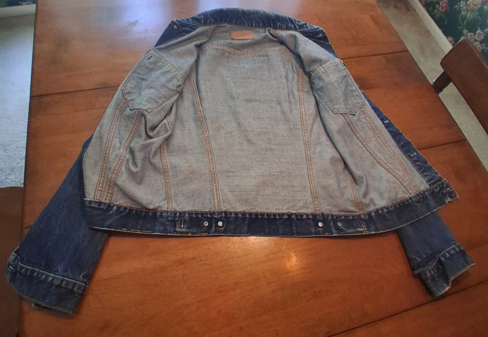 Vintage 60s Levis Big E Type 3 Denim Trucker Jacket Dark Indigo 36 18x24 70505 image 11