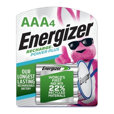 Energizer Power Plus Rechargeable AAA Batteries (4 Pack), 800mAh 4 COUNT, ... 