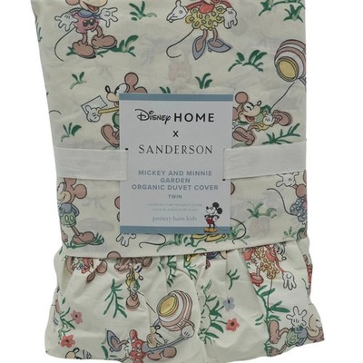 Pottery Barn Kids Disney Home Sanderson Mickey Mouse Garden Twin Duvet Cover New