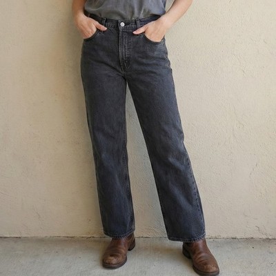 Vintage Levi's Jeans Size 28 Dark Wash Straight Leg Button Fly 90s