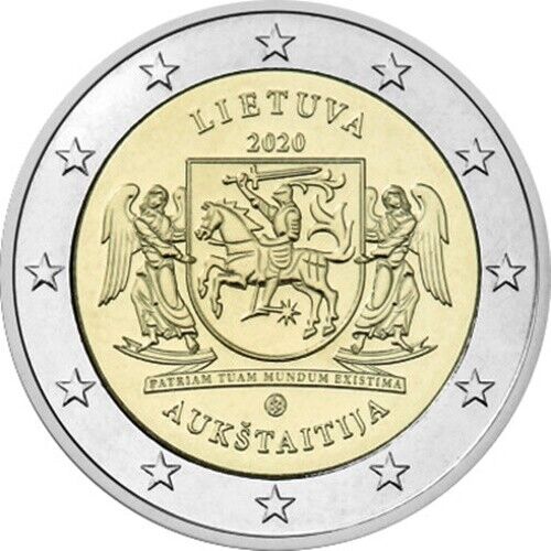 LITUANIA 2 EUROS 2020 CONM. - REGION DE AUKSTAITIJA - - Imagen 1 de 1