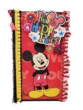 Disney Mickey Scrapbook 9in x 5in Sewn Vacation Travel Keepsake Photo Album