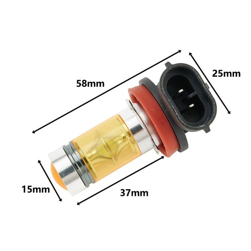 2pcs Car Lights Set 4300K Fog Yellow 2323 LED 100W Driving Accessory Parts Set - Picture 3 of 15