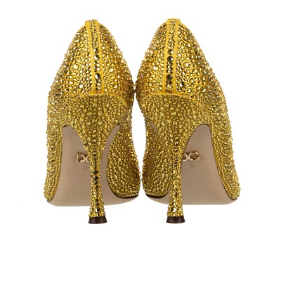 Escarpins Dolce & Gabbana Noir Velours Léopard Avec Strass - Talons Blocs, Taille 35.5, Modèle Vally, Neuf Avec Emballage