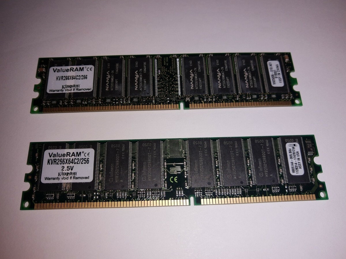 KINGSTON Value RAM 2x KVR266X64C2 256MB / 266MHz DIMM (184 PIN