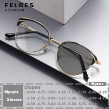 Metal Round Photochromic Myopia Nearsighted Glasses Women Fashion Sunglasses Hot