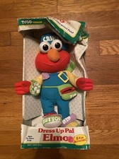 Dress Me Up Pal Elmo Doll Sesame Street Vintage 1995 Learn Button Zip Snap Lace