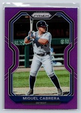 2021 Panini Prizm #250 Miguel Cabrera Purple Prizm 10a