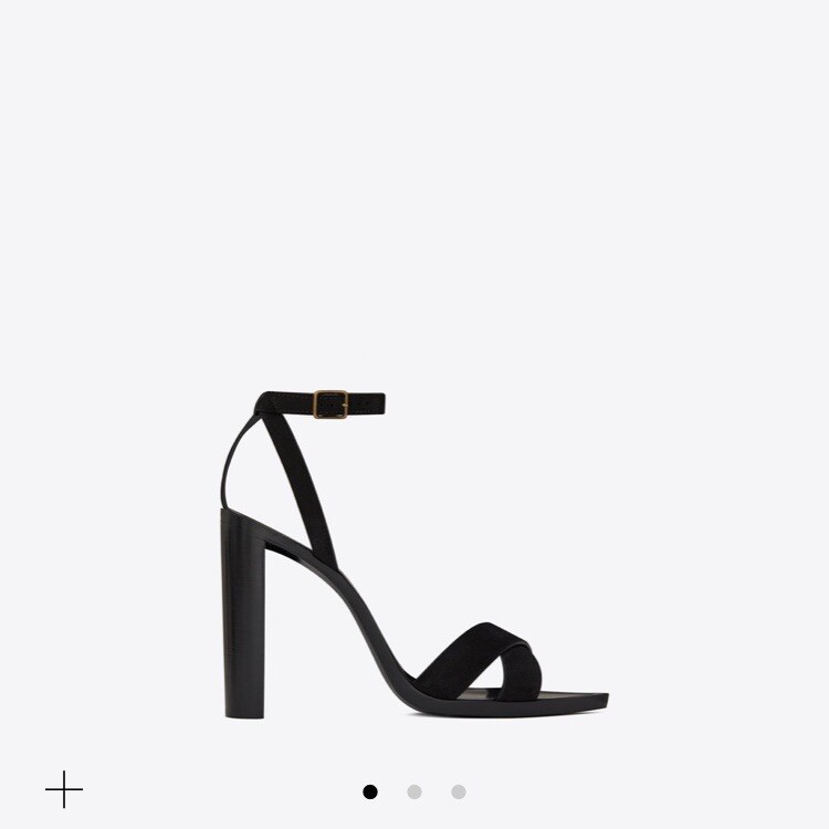 SAINT LAURENT Sandalo nero YSL Tanger 105