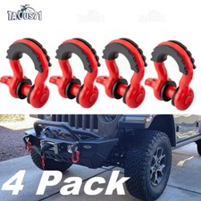 4 Pack 34 Inch D Ring Shackles With 78 Inch Pin Heavy Duty Towing Accessories