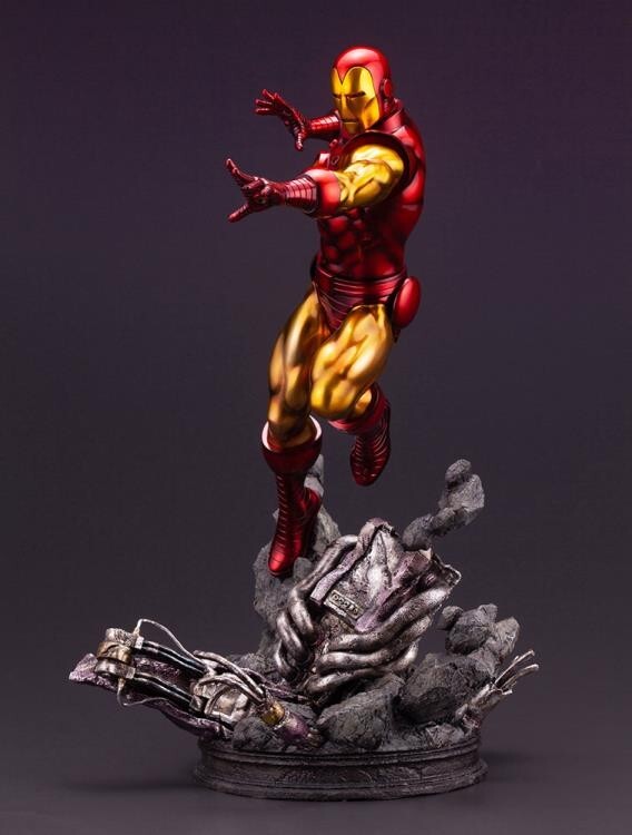 希少　アートパネル　MARVELCOMICS　マーベルヒーローズ　フィギュア付 KOTOBUKIYA MARVEL UNIVERSE AVENGERS IRON MAN FINE ART STATUE NEW