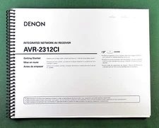 Denon AVR-2312CI Instruction Manual: Full Color & Protective Covers!
