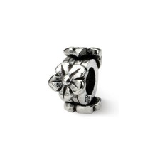 Flowers Kids Bead .925 Sterling Silver Antique Finish Reflection Beads