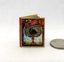THE 12 TWELVE DAYS OF CHRISTMAS 1:12 Scale Miniature Readable Illustrated Book