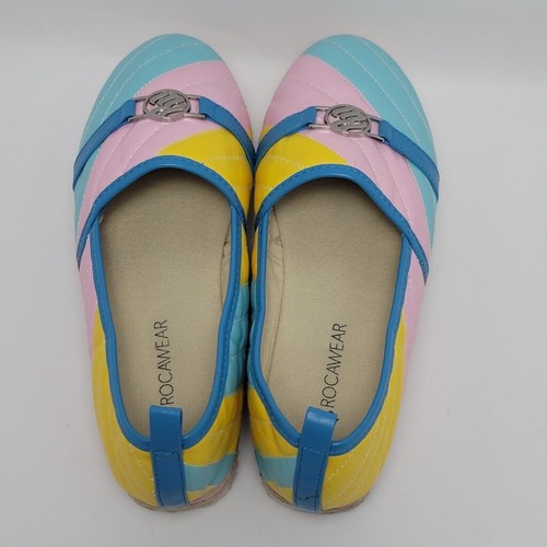 Women's Rocawear Espadrille Ballet Flats Slip On Shoes Multi-color Size 9 - Picture 4 of 12