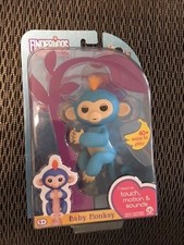 Fingerlings Interactive Baby Monkey-Boris Blue with Orange Hair WowWee authentic