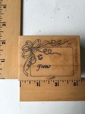 Personal Stamp Exchange PSX - To/From Rubber Stamp - F395