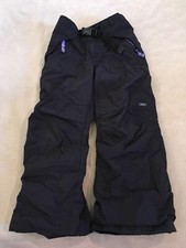 REI Snowpants Girls Small 6/7 Black Winter Fleece Lined Warm