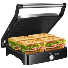 	OSTBA Panini Press Grill Indoor Grill Sandwich Maker with Temperature Contro...