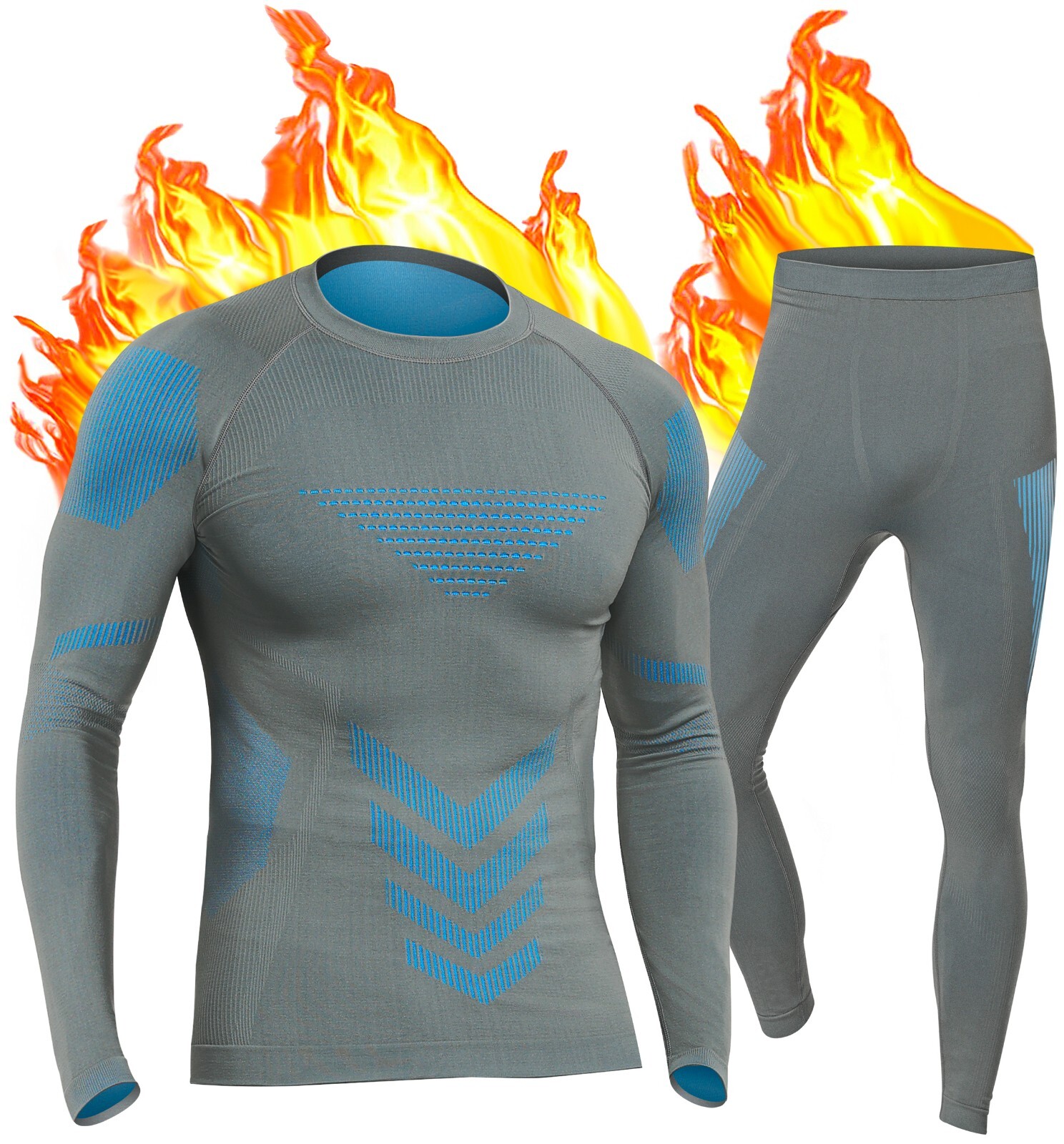 UNIQUEBELLA Mens Thermal Underwear Set Long Johns Base Layer Bottom Top