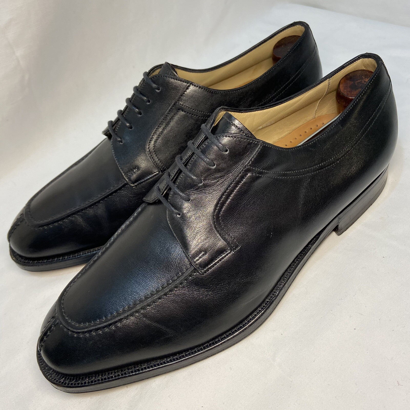 HICKEY FREEMAN Split Toe Derby Black Leather 7255… - image 4