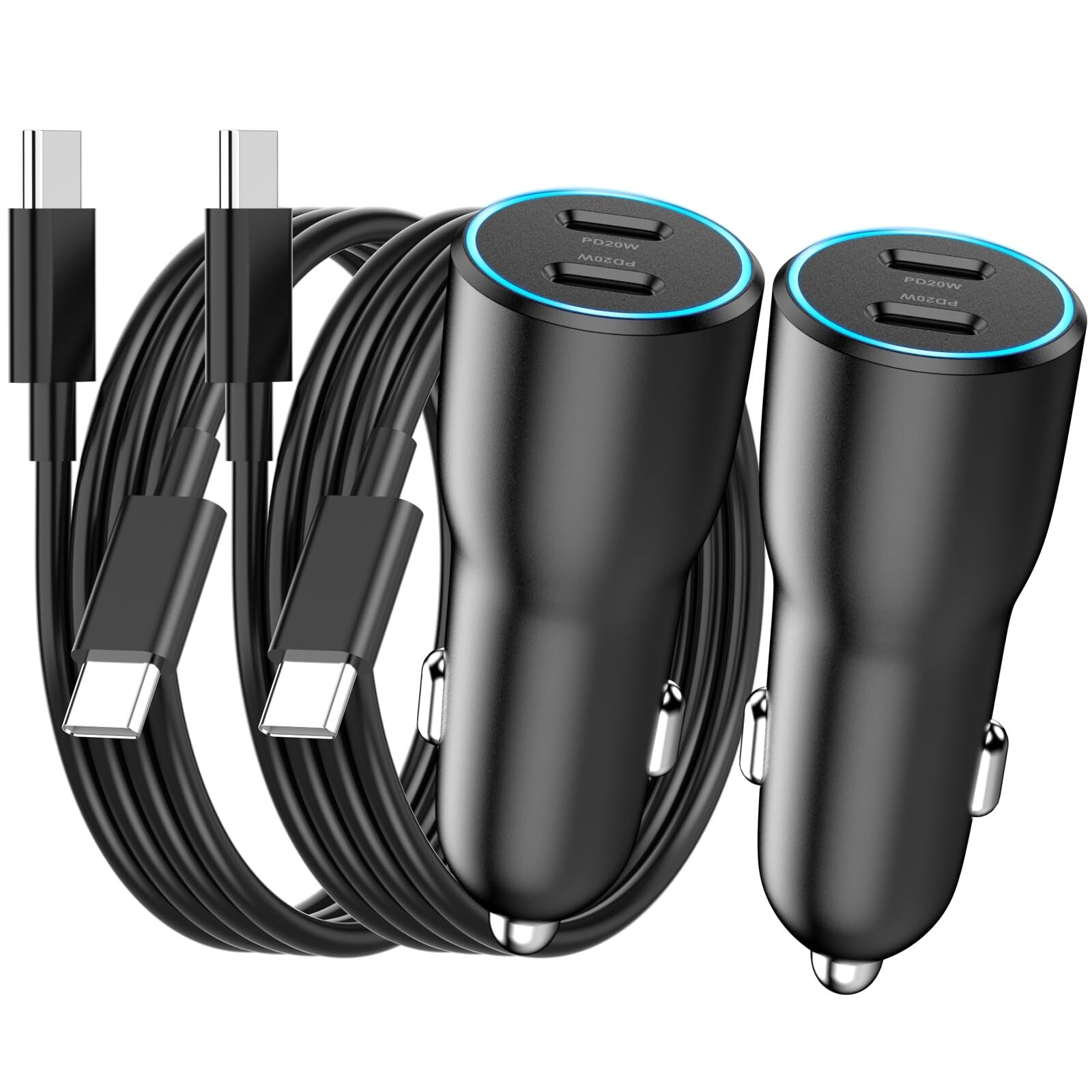 iPhone 16 Pro Max Fast Car Charger 40W Dual USB C 2 Pack  