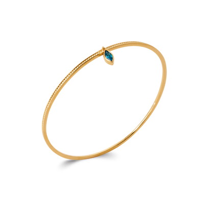 Bracelet Jonc Fermé Plaqué Or 18 Carats - Finition Dorée, Garanti Sans Nickel, Neuf