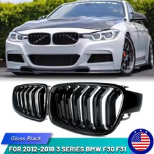 Front Kidney Grill Grille For 2012-18 Bmw F30 F31 3 Series 330i 328i Gloss Black