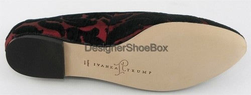 $140 IVANKA TRUMP KENNI 6 Red Black Designer COMFORT Smoking Flats Loafers 7.5 - Picture 4 of 4