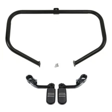 Engine Guard Highway Crash Bar Footpegs Mount Fit For Harley Street Glide 97-08