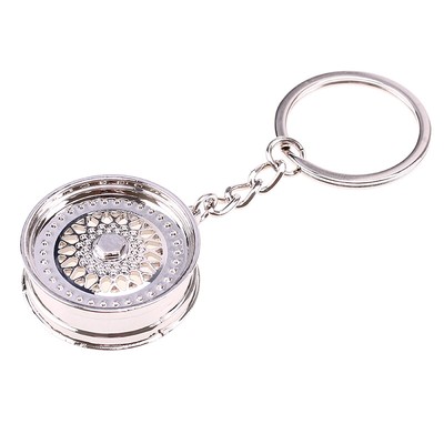 Wheel hub Key Chain Motorcycle Car Bicycle Keyring Ring Keyfob Metal