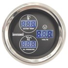 <!--F#f_0-->Autotecnica Water Temperature / Oil Pressure / Volts 52mm LCD 3 in 1 Gauge<!--F/-->