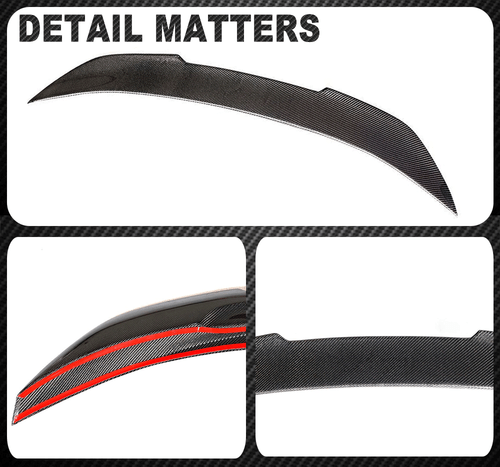 Für BMW F13 F06 640i 650i M6 12-18 Carbon Spoiler Lippe Abrisskante Heckspoiler - Bild 11 von 11