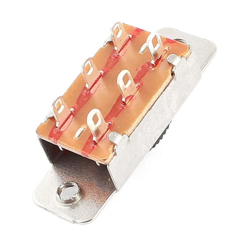 Schiebeschalter Hoher Drehknopf 6 Pin 2 Position SSK29 DPDT Panel Folie Schalter - Bild 2 von 5