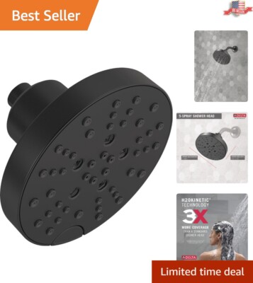 Adjustable Shower Head with 5-Spray Options - Massage, Full Body - 6''l x 3.94