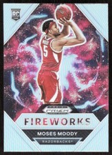 2021-22 10806D PANINI PRIZM DRAFT PICKS FIREWORKS SILVER PRIZM Moses Moody