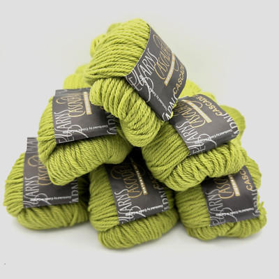 CASCADE 220 Peruvian wool yarn - 6 hanks 3.5 oz each - Granny Smith green 8914