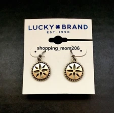Lucky Brand Matte Gold Tone Drop Earrings