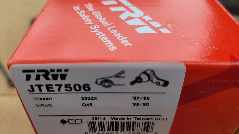 2x BARRAS DE AMARRE EXTERIORES TRW para NISSAN 300ZX Z32 SKYLINE R32 GT-R GTS-4 INFINITI Q45 Foto 4 de 4