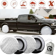 4PCS Waterproof Tire Covers Wheel Tyre SUV Trailer Camper Sun Protector 27-29''