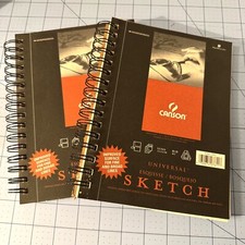 Canson Universal Spiral Sketch Book 5.5 X8.5, 14-21.6cm 100 Pages Drawing Paper