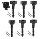 6 BERU Ignition Coils w/ Spark Plug Connector for Porsche 911 996 997 986 987